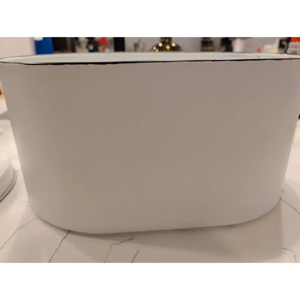 RAE DUNN By Design Styles Bread Box Rustic Farmhouse White Tin 13x9x6 Inches